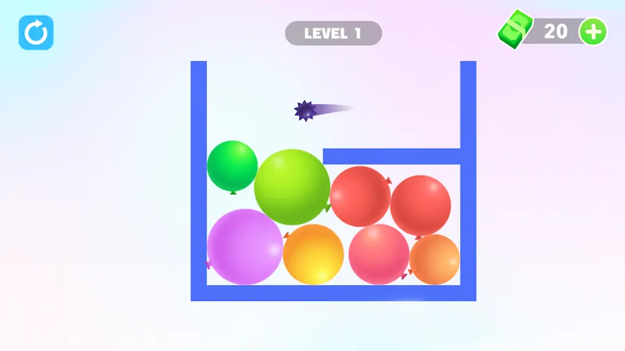 Στιγμιότυπο από το Thorn And Balloons: Bounce pop με πολύχρωμα μπαλόνια
